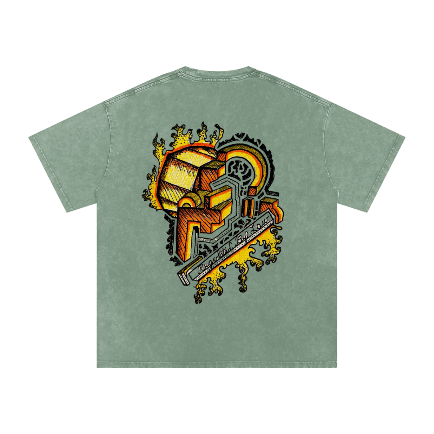 Snow Washed Oversized Cotton T-Shirt