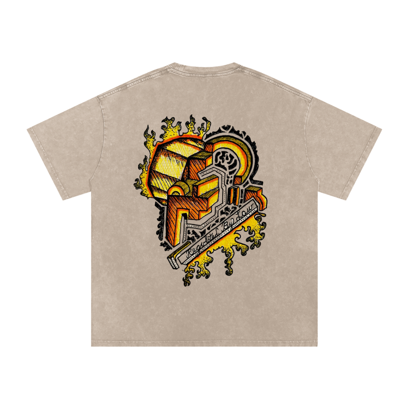 Snow Washed Oversized Cotton T-Shirt