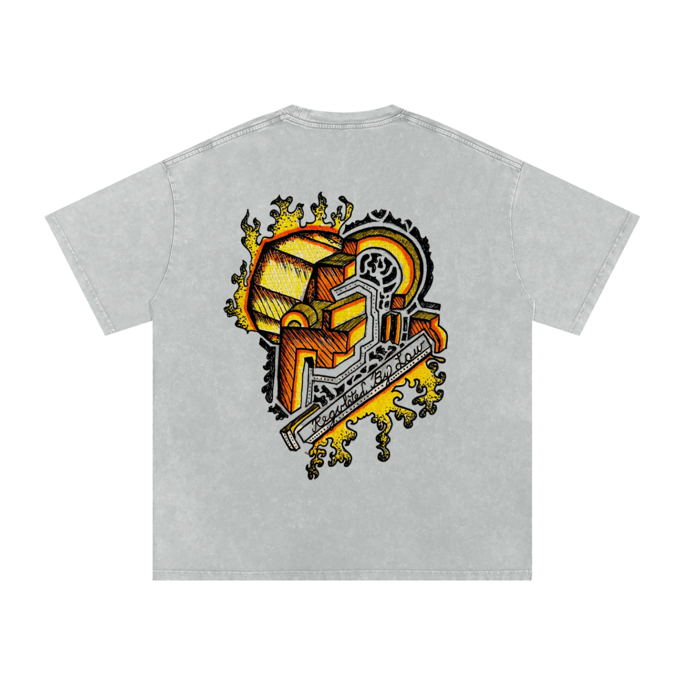 Snow Washed Oversized Cotton T-Shirt